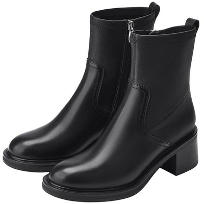 73hours黑色弹力靴瘦瘦靴