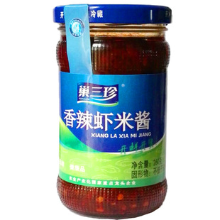 巢三珍香辣虾米酱260g瓶装安徽特产手工虾酱家用下饭拌面调味酱
