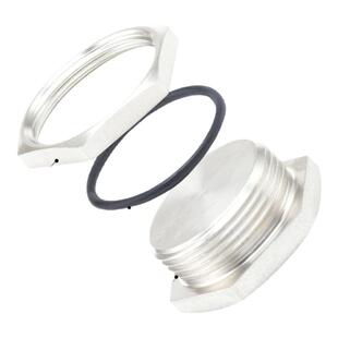 304不锈钢金属防水堵头闷盖圆形六角边形实心密封堵塞件管堵帽PG9