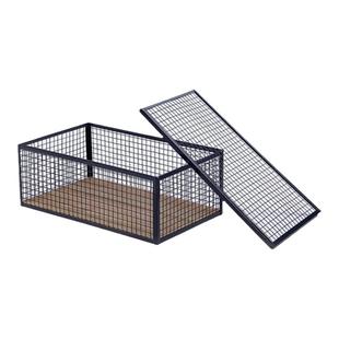 长方形网格框铁筐收纳篮床底玩具桌面整理箱铁艺特大号收纳筐定制