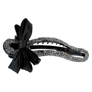 轻奢懒人抓夹镶钻抓夹女高级感发量少后脑勺盘发夹新款鸭嘴夹发饰