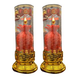 凤梨菠萝蜡烛灯3天旺来酥油灯台湾供奉烛节庆热销款寓意丰富无烟