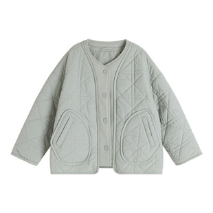 布丁哈鲁童装冬装女童轻薄棉服2026冬季新款儿童休闲百搭棉衣外套