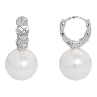 G/Scoco小姐 vintage复古小香风格纹珍珠耳环女法式ins风耳饰耳扣