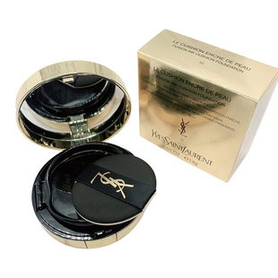 YSL 圣罗兰黑皮革气垫持妆遮瑕粉底液保湿轻薄高级感替换芯哑光