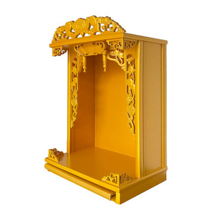 佛龛吊柜金色财神供台供佛实木雕花菩萨家仙供桌精品神台佛台家用