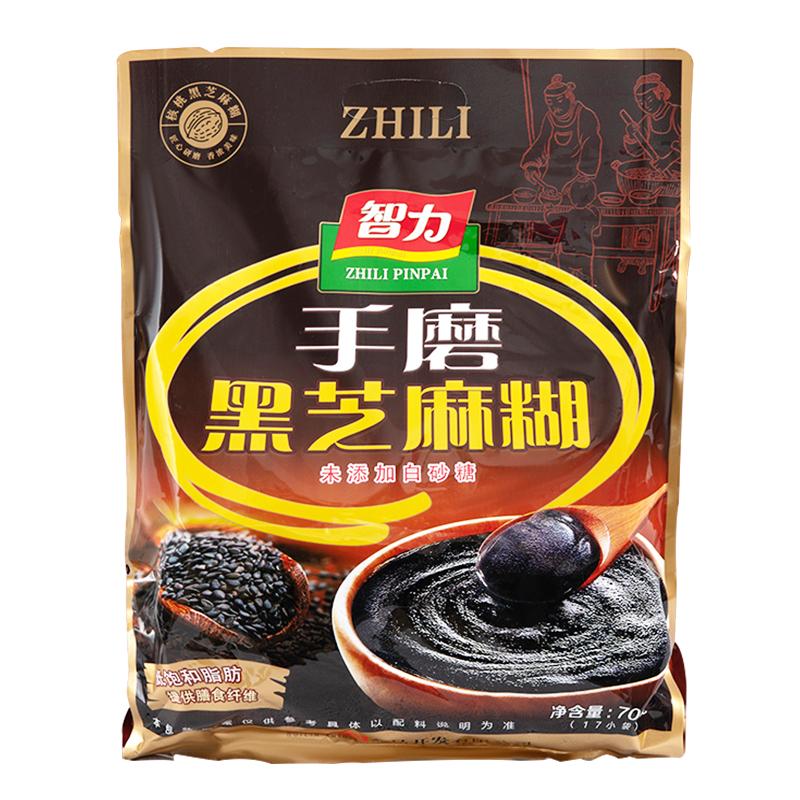 智力手磨黑芝麻糊720g*2袋裝無蔗糖健康營養(yǎng)谷物早餐沖飲小袋包裝