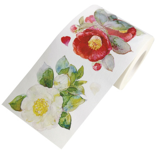 基研所橘子椿樱花白昼梦矾根葵铁筷子草莓与橙拼贴PET胶带贴纸