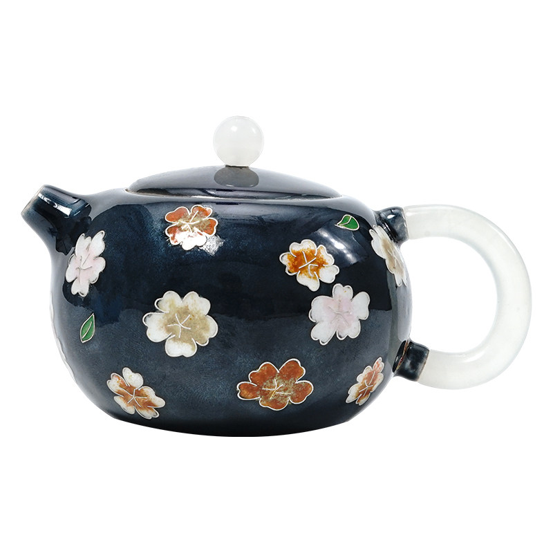 纯银999纯手工一张打纯银泡茶壶