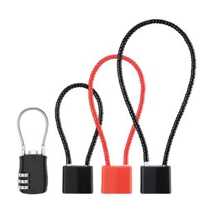 密码挂锁户外钢缆丝绳防盗门锁电动车加长铁链锁筐篮柜箱子小锁头