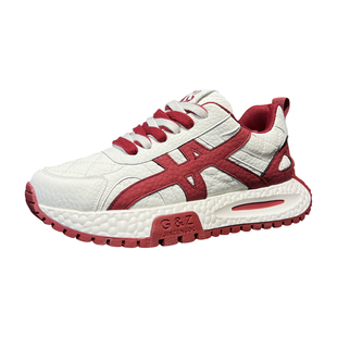 厚底男鞋2025秋冬新款爆款加绒加厚皮面舒适阿甘鞋保暖休闲运动鞋