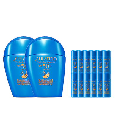 【38现货立抢】资生堂蓝胖子防晒霜乳液护肤面部抗光老水润养肤