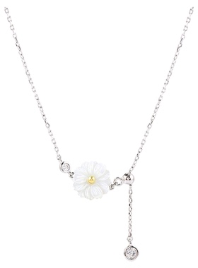 贝壳小雏菊吊坠项链潮冷淡风