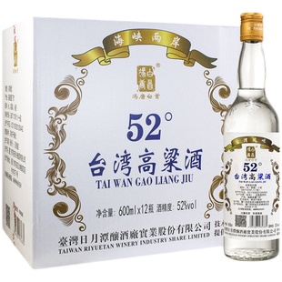 台湾风味高粱白酒纯粮52度浓香型600ml大瓶装整箱6/12瓶口粮白酒