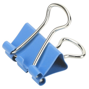 得力彩色长尾夹燕尾夹票夹文件考试卷夹子大中小号凤尾夹黑色铁夹