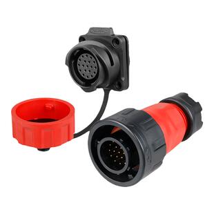 凌科YM24防水连接器灯具户外电缆线接头2-24芯电源航空插头IP68