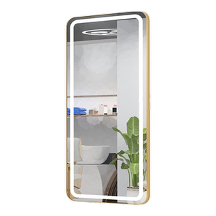 理发店镜子带灯发廊专用美发店镜台单面镜壁挂网红潮店触摸烫染镜