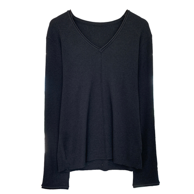 羊毛V领针织打底衫女秋季新款