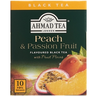 AHMAD TEA亚曼蜜桃百香果柠檬草莓锡兰红茶薄荷绿茶进口袋泡茶包