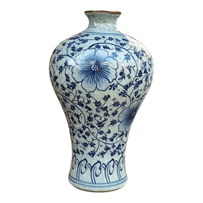 仿古官窑手绘青花瓷器景德镇陶瓷花瓶家居客厅插花博古架收藏摆件