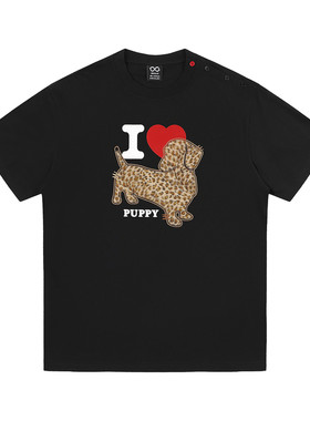 BIPOLAR豹纹Puppy短袖T恤