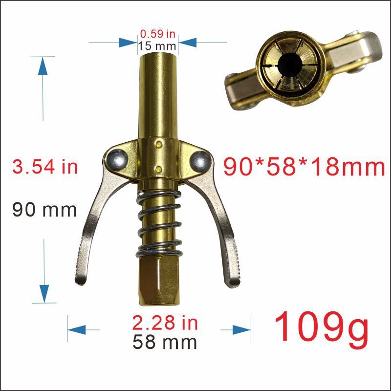 手电动黄油枪双柄锁嘴钳柔性软管注枪器耦合喷油嘴润滑脂连接高压