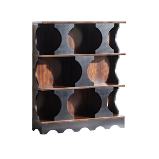 纯实木组合书柜客厅组合柜多功能家用组合柜收纳柜中古风白蜡木