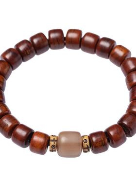 新款牛骨朱砂本命年手串