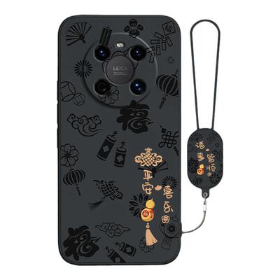 平安喜乐适用华为mate40手机壳meta40Pro十新款epro硅胶Rs保时捷5G套mt鼎桥m40e防摔男女405带挂绳por+新年软