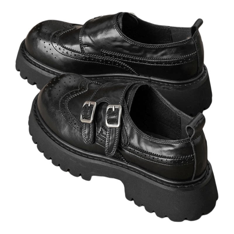 星期六增高厚底双扣乐福鞋