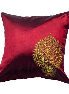 东南亚绣花泰式酒店会所沙发靠垫