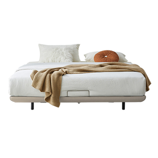 双虎无床头悬浮床新款主卧双人床现代简约悬空实木排骨架子23633