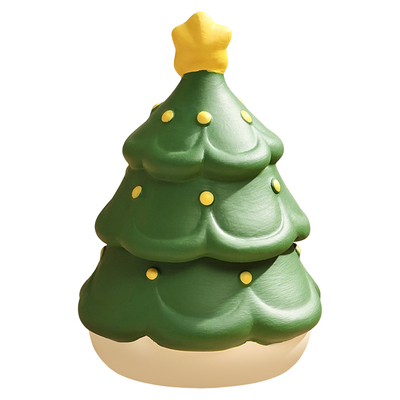 圣诞树牙签罐高档陶瓷牙签筒创意摆件高颜值轻奢高级感牙线棉签盒