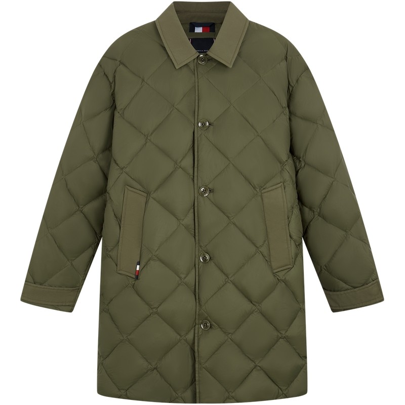 Tommy男装菱格绗缝90绒羽绒服