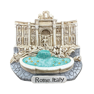 原创版权新意大利罗马巴洛克许愿池立体文创磁性冰箱贴旅游纪念品