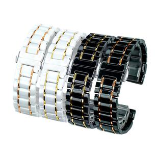 陶瓷表带适配天梭罗西尼天王美度卡西欧dw飞亚达手表链男阿玛尼女