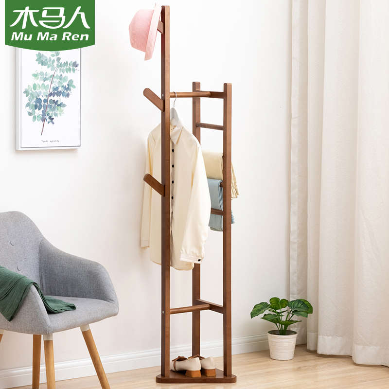 木马人衣架子家用挂衣收纳儿童衣服置物收纳神器非实木宿舍多功能