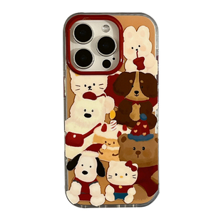 趣味可爱卡通jellycat适用苹果iPhone16ProMax手机壳带挂件15pro新款14防摔13小众14pro全包12硅胶16pro女款