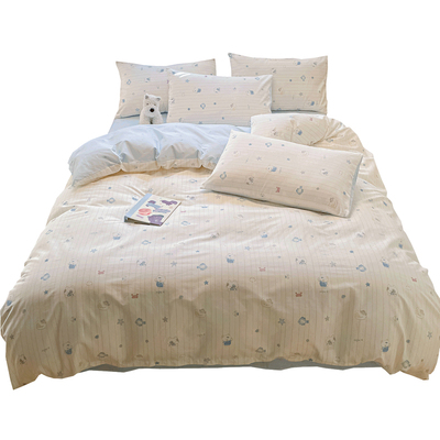 洁丽雅纯棉被套100%全棉假一罚十