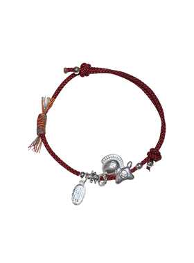来财小马红绳手链女抽拉可调节