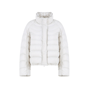 范洛Fano 松弛空气感低饱和灰米色轻量保暖立领泡芙排骨羽绒服女