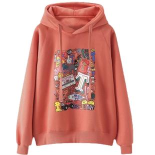 女童卫衣春秋2026新款洋气连帽纯棉春季加绒宽松中大儿童秋冬上衣