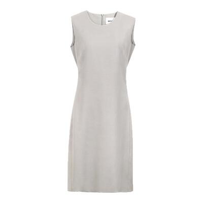 立裁羊毛肌理感通勤无袖连衣裙