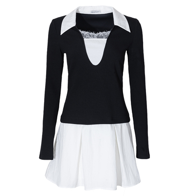 BLANCORE假两件修身连衣裙