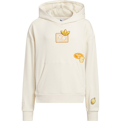 阿迪达斯大童简约印花连帽卫衣