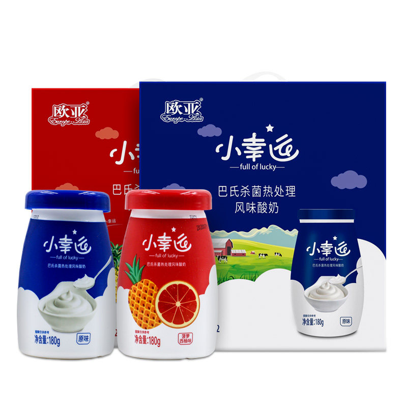【欧亚直营】欧亚小幸运常温酸奶180g*12瓶营养早餐牛奶礼盒
