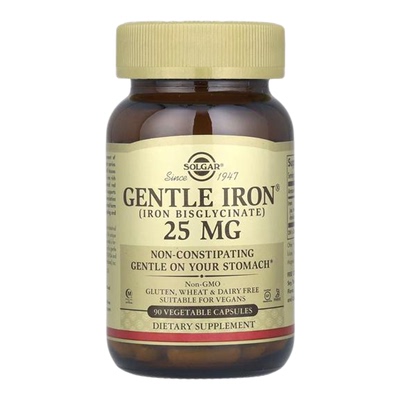 索尔加Solgar温和补铁双甘氨酸铁无刺激膳食补铁剂血液健康帮助