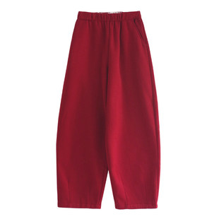 徐大脸吖定制 口碑款返场!直筒运动卫裤冬慵懒保暖加绒休闲裤子女