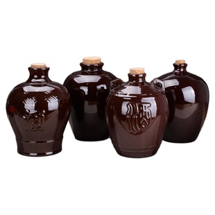 陶瓷酒瓶五斤装空瓶带盖密封家用白酒壶土陶5斤存酒坛子