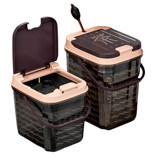 茶具配件茶桶茶渣桶家用小号茶水桶茶台废水桶茶盘排水桶干湿分离